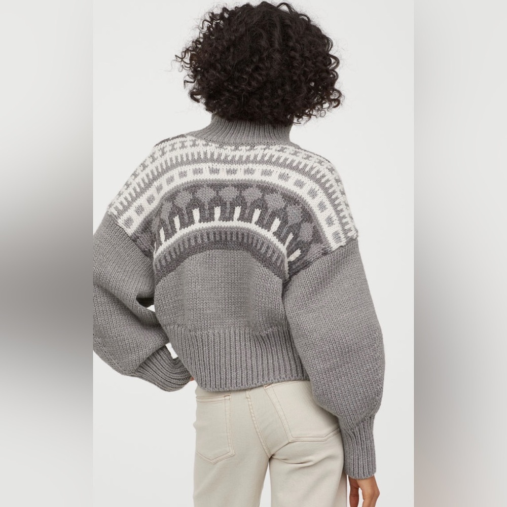 Pringle of Scotland Sweater Women’s Small x H&M Chunky Knit Cropped Wool Blend